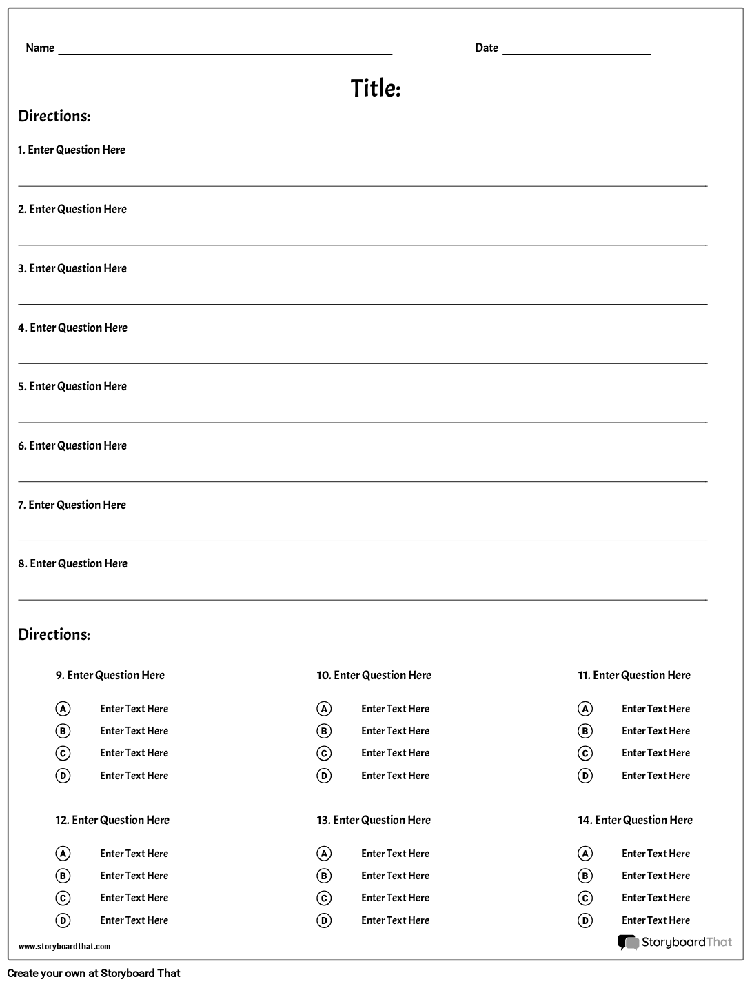 Free Quiz Maker: Online Templates for Teachers' Tests