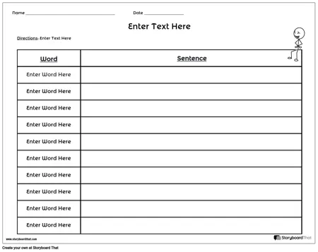 Spelling Practice Worksheets — Spelling Worksheet Maker | StoryboardThat