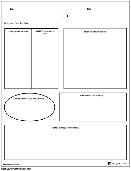 Story Map - Blank Boxes