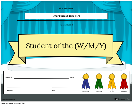 Student of the (w/m/y) Award