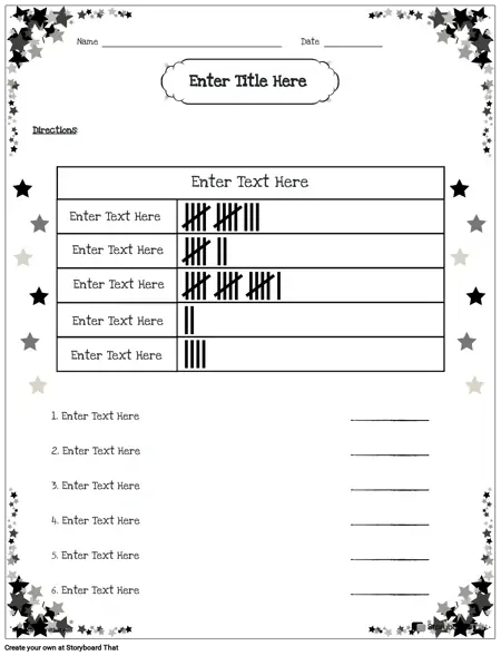 Tally Chart Worksheets | Create Custom Tally Charts | Storyboard That