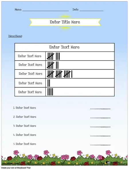 Tally Chart Portrait Color 1