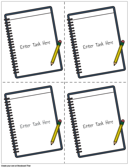 task card template 10