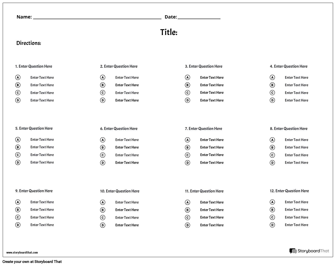 Free Quiz Maker: Online Templates for Teachers' Tests