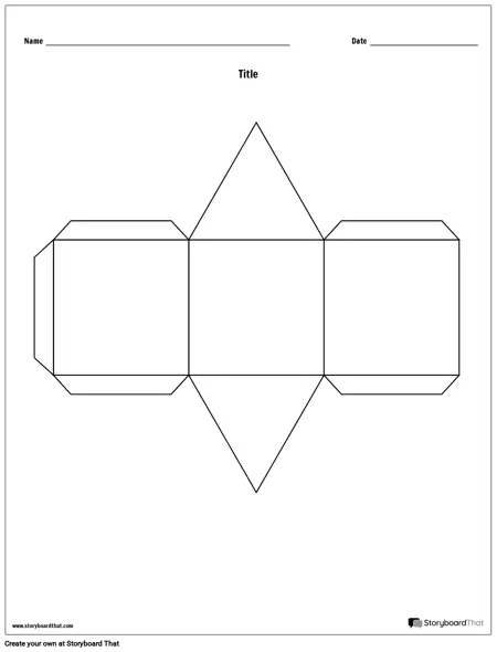 Triangular Prism Story Cube Template