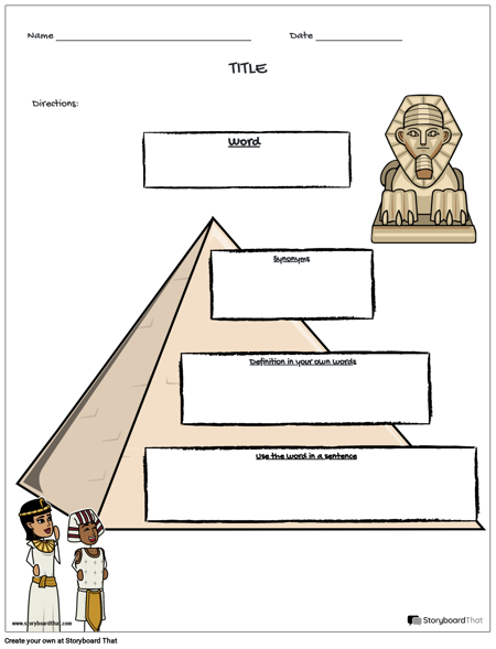 Vocabulary Pyramid Template