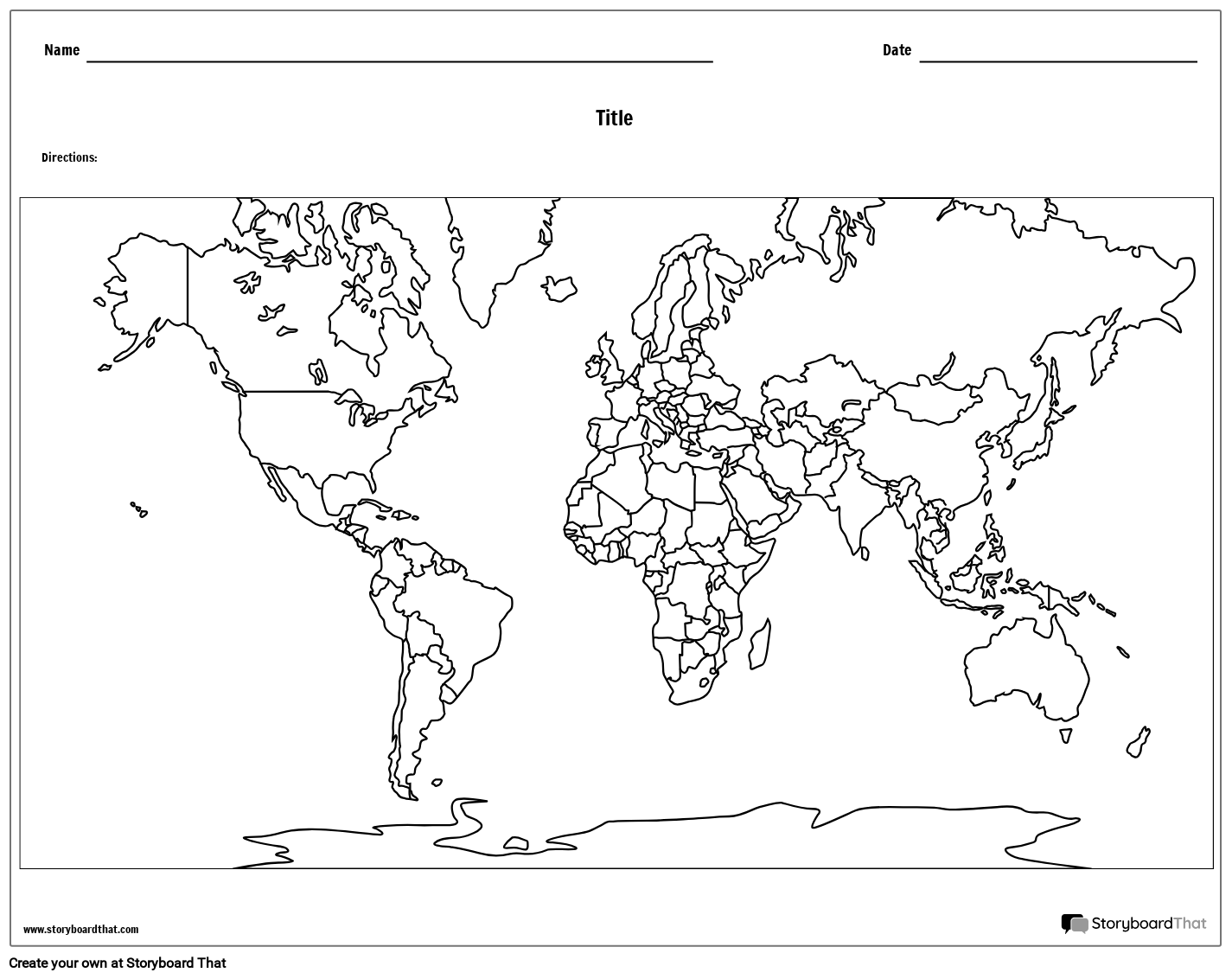 Free Map Worksheet Maker Create Map Worksheets